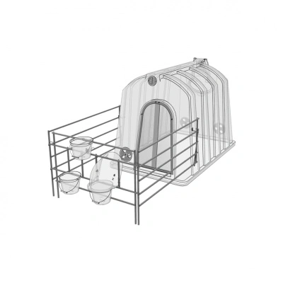 Вольер домика для телят оцинкованный