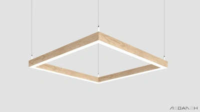 WOOD KVADRATO 6000K 58W Ясень белый, корпус 