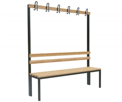 Скамейка с вешалкой для раздевалок «Бэйсик» 1,2 м