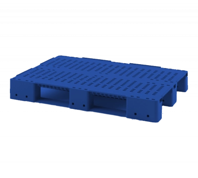 Усиленный перфорированный поддон на трёх полозьях 1200x800x150 с бортиком 