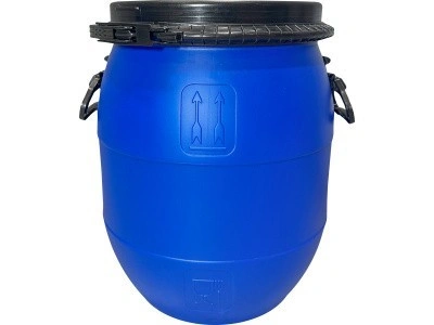 Бочка 48л с крышкой на пластиковом обруче синяя, арт.: БП 48 по, код: 14394