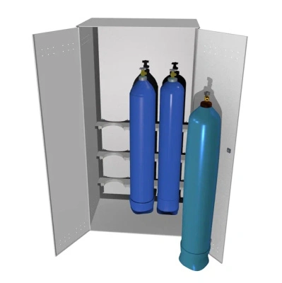 Шкаф для трех баллонов 2400x1550x600 мм Светло-серый