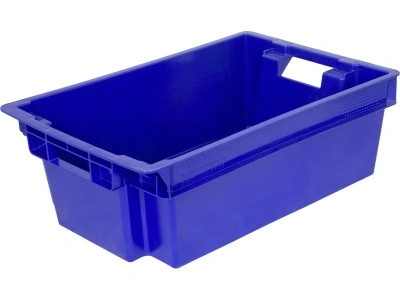Ящик сплошной 600×400×200 мм, объем 37 л., арт.: 206 м (1,7) мск, синий, код: 28435
