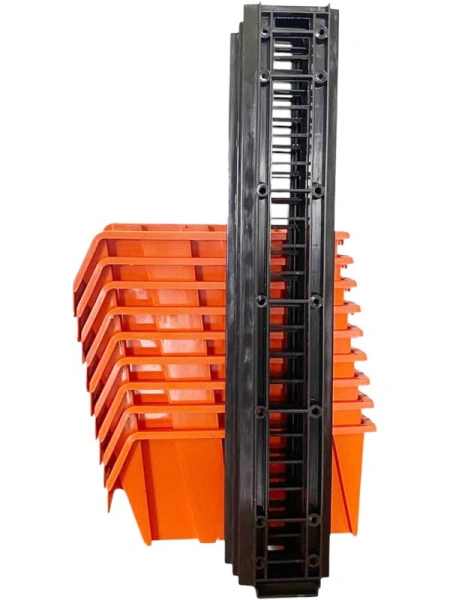 Комплект ящиков 150х95х70 для метизов, с планкой, 9 шт., код: 37060