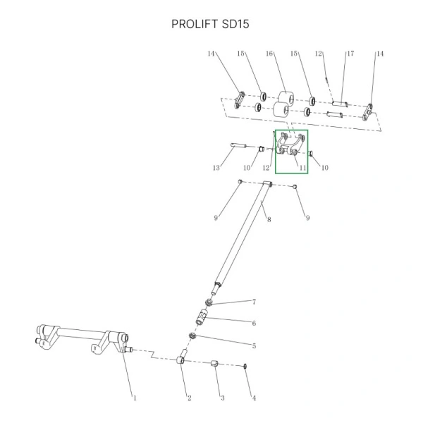Рычаг силового блока для тележек SD15