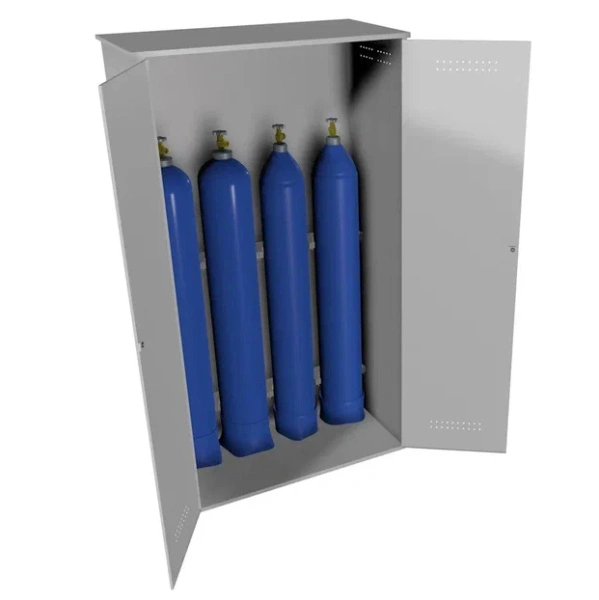 Металлический шкаф для баллонов 1775x487x410 мм Светло-серый