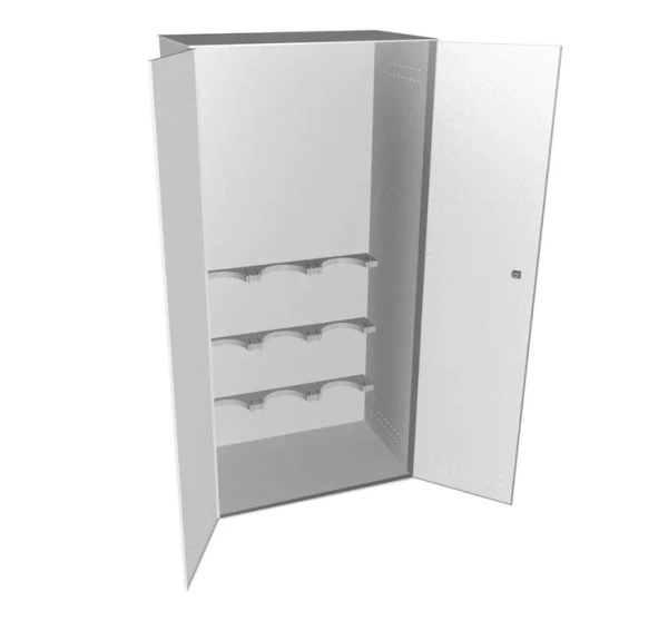 Металлический шкаф усиленный 2000x602x550 мм Светло-серый