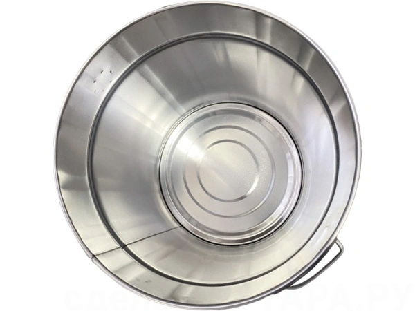 Ведро металл 20л. с крышкой, корона, арт. ВМк 20б, код: 21234