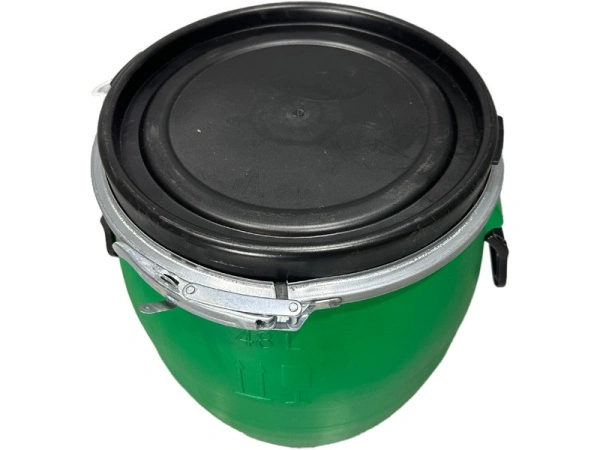 Бочка 48л. круглая, с крышкой и обручем, код: 35695