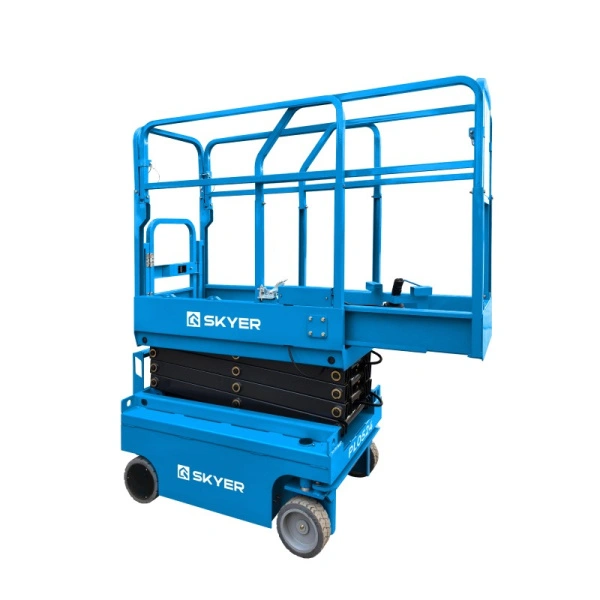 Самоходный ножничный подъемник SKYER PL0724 с выдвижной платформой (узкая база)