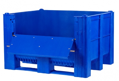 Большой пластиковый контейнер модель 1000-ACE , 1200х1000х740 мм сплошной с закрытой верхней дверцей